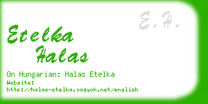 etelka halas business card